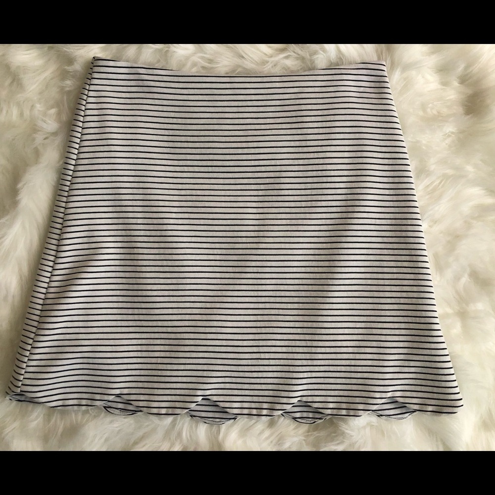 Aqua striped mini skirt